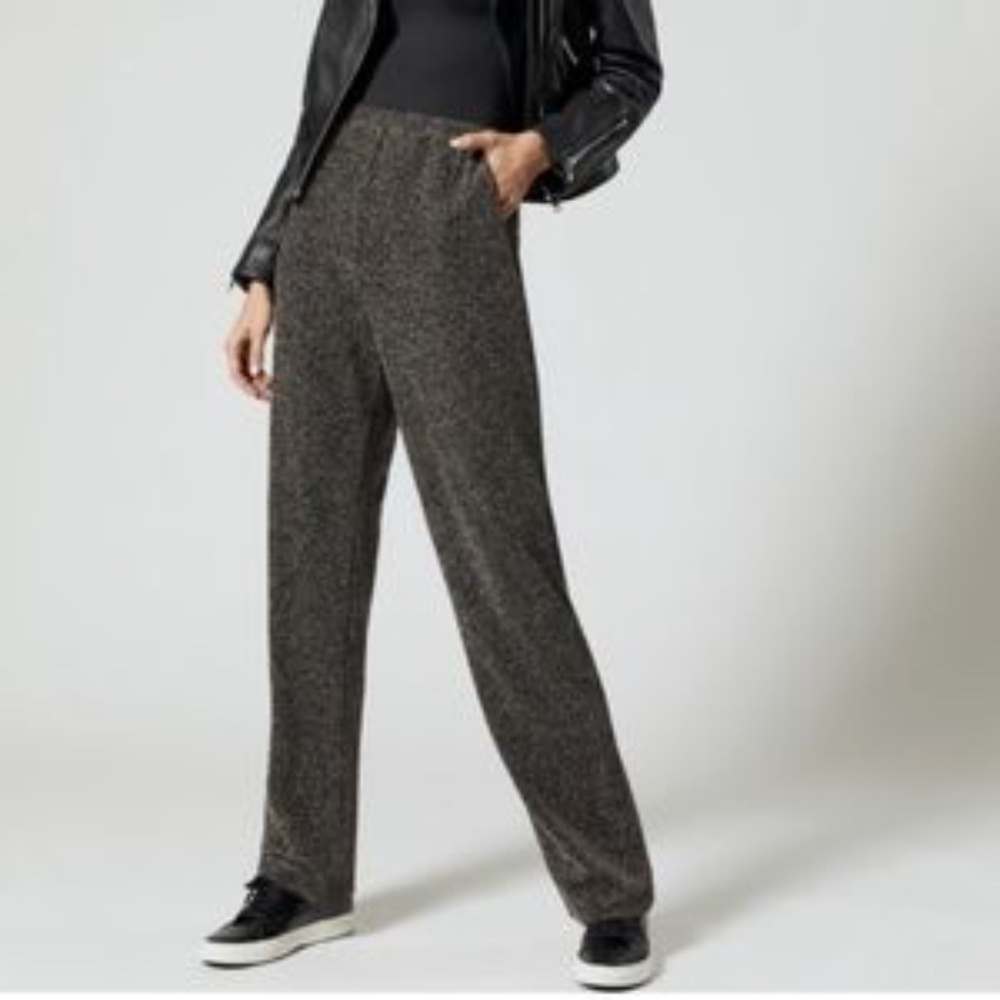 Carbon 38 Sparkle Wide Leg Pant gold/silver Medium NWT
